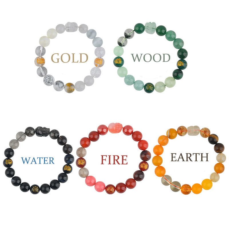 Five Elements Pixiu Wealth Bracelet for Prosperity