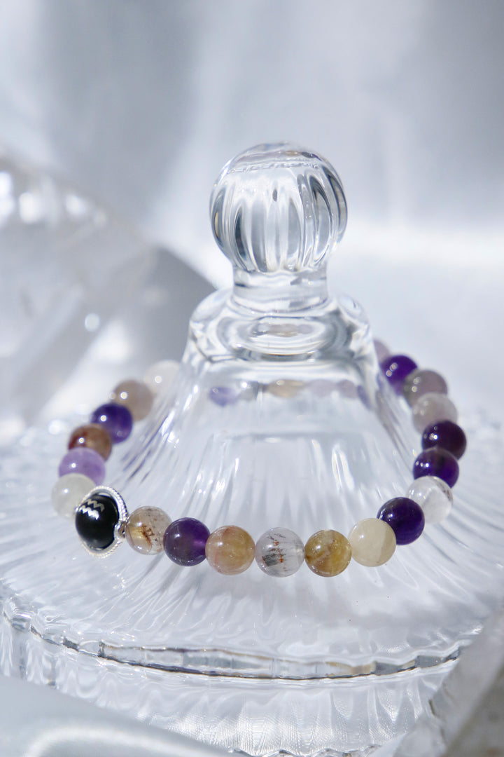 Super Seven Aquarius Zodiac Bracelet