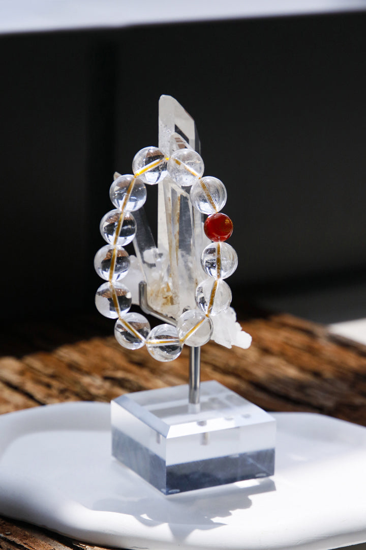 Clear Quartz Zodiac Guardian Bracelet