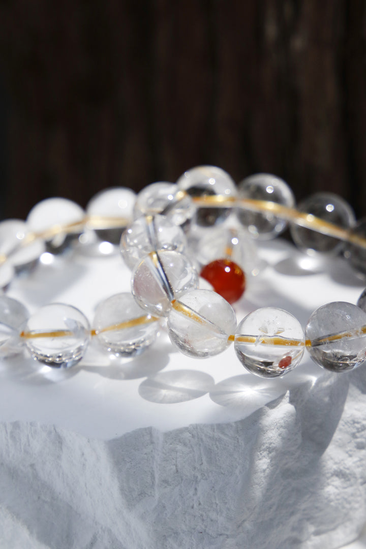 Clear Quartz Zodiac Guardian Bracelet