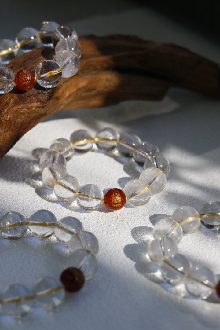 Clear Quartz Zodiac Guardian Bracelet