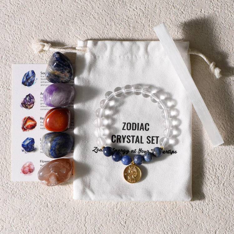 Zodiac Bracelet & Gemstone Set