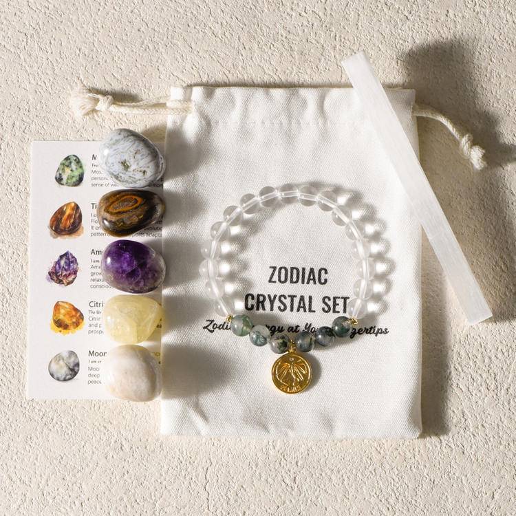 Zodiac Bracelet & Gemstone Set