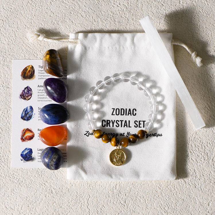 Zodiac Bracelet & Gemstone Set