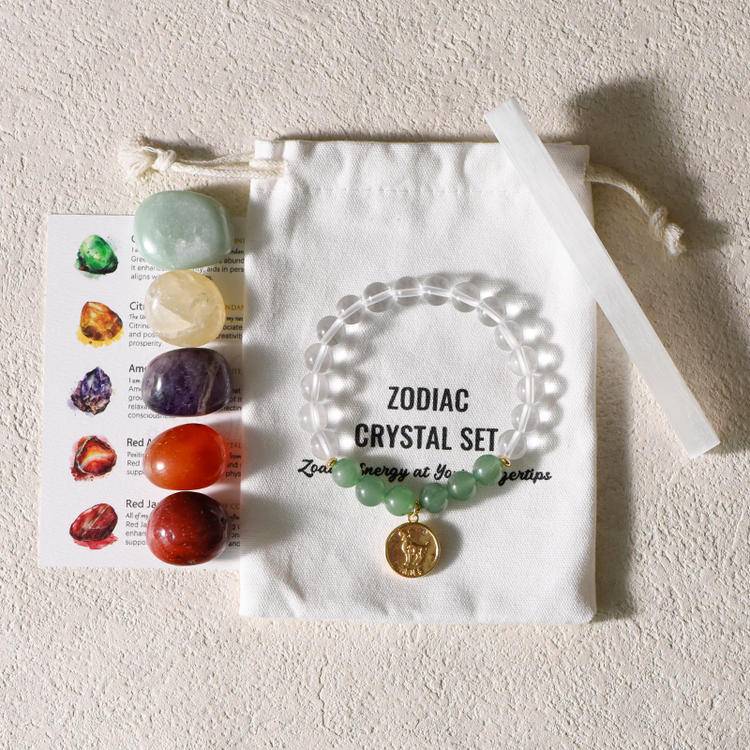 Zodiac Bracelet & Gemstone Set