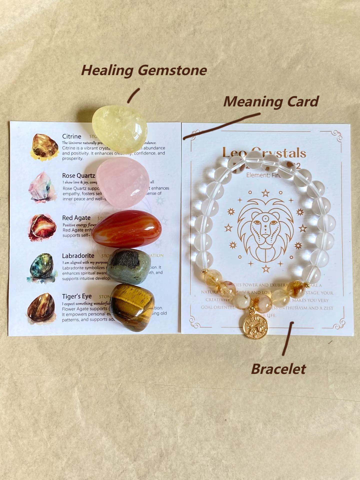 Zodiac Bracelet & Gemstone Set