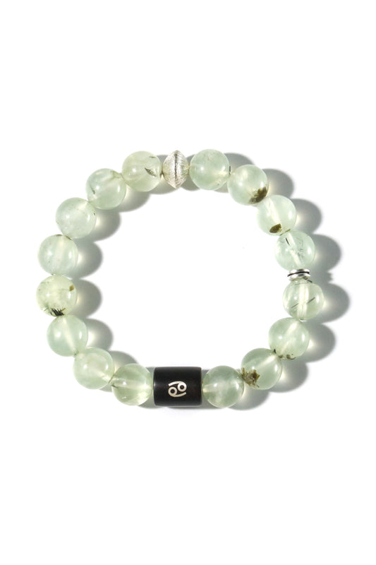 Cancer Prehnite Zodiac Bracelet