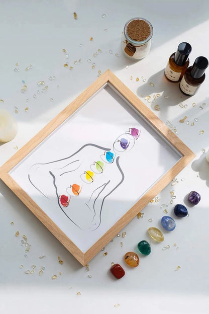 7 Chakra Healing Gemstone Picture Frame (Removable)