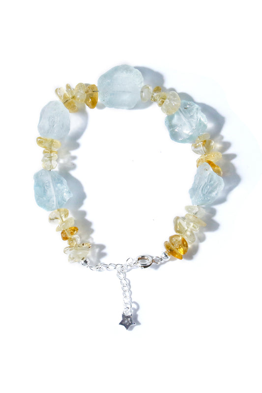 Aquarius Citrine Zodiac Bracelet