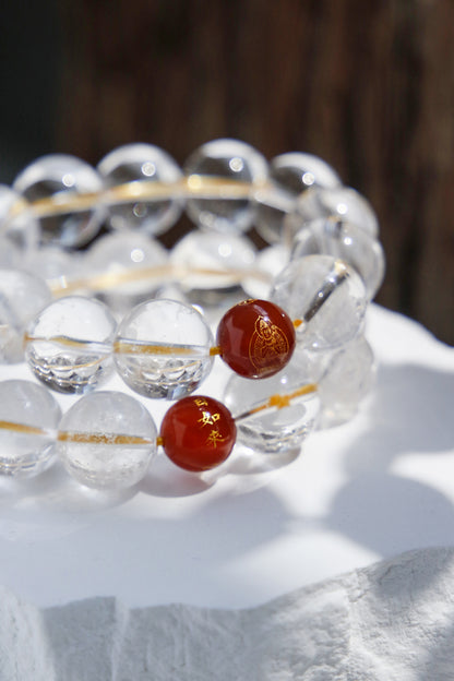 Clear Quartz Zodiac Guardian Bracelet