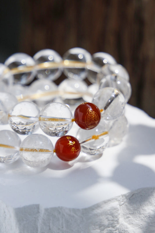 Clear Quartz Zodiac Guardian Bracelet