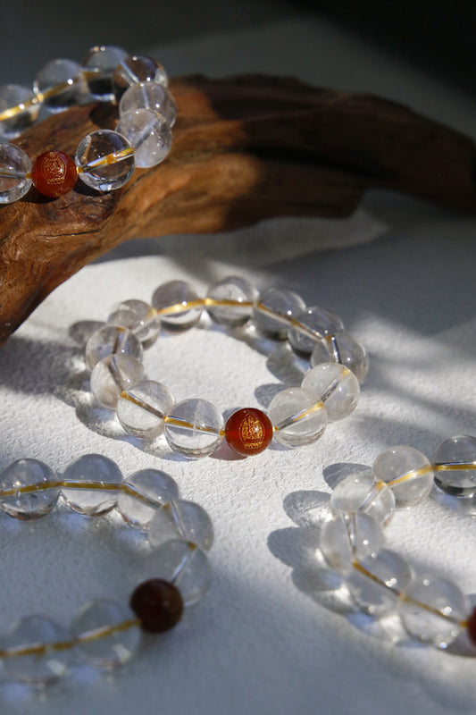 Clear Quartz Zodiac Guardian Bracelet