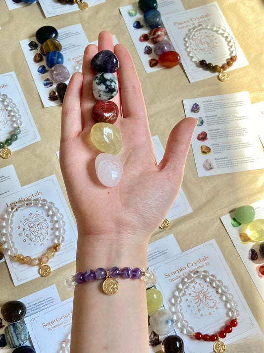 Zodiac Bracelet & Gemstone Set