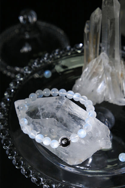 Blue Moonstone Cancer Zodiac Bracelet