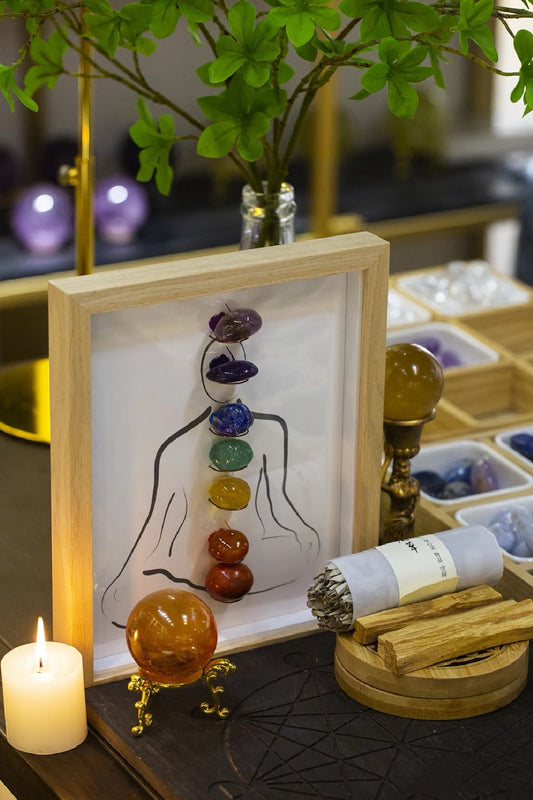 7 Chakra Healing Gemstone Picture Frame (Removable)